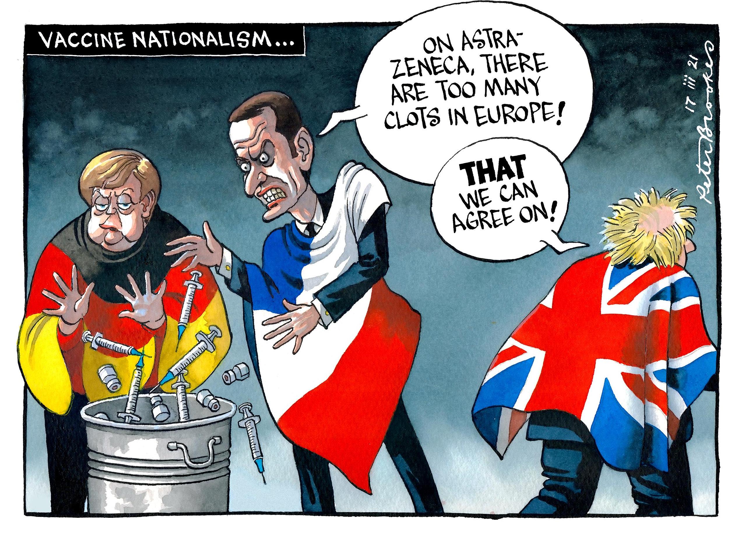 Vaccine nationalism cartoon - enlarge